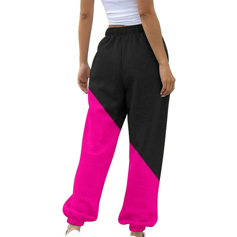 パンツ DRAWSTRING HEM RASH GUARD PANTS PINK 0 Hfyihgf Womens Color Block Y2k Baggy Sweatpants Drawstring