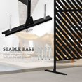 thumbnail image 4 of 6.5FT Outdoor Metal Privacy Screen, 3-Panel Triangle Design Steel Garden Divider & Plant Trellis for Patio, Yard or Walkway, Decorative Space Separator, Black, 78" H x 48" L, 4 of 7