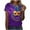 Z02 Multicolor, variant on Erwazi Mardi Gras T-Shirt for Women Graphic Printed Short Sleeve Crew Neck Carnival Party Shirt Top