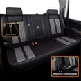 thumbnail image 5 of Seat Covers Custom Fit for Ford F150 2009-2024 2025 - F250/F350/F450 2017-2024 2025 Leather Truck 5 Seat Covers Full Set (Black&Grey), 5 of 7