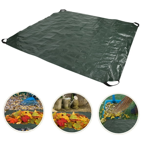 UPOUART Heavy Duty Garden Leaf Collection Bag Collapsible Tarp With Handles Durable Pe Material For Debris Cleanup