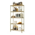 thumbnail image 2 of Ktaxon 5-Tier Wire Shelving Unit, Steel Storage Rack for Garage Office Kitchen Gold, 30" W x 14" D x 60" H, 2 of 9