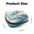 thumbnail image 2 of Dolphin Sanitary Napkin Bag Pad Bag Small Canvas Pouch Sanitary Napkin Receptacle Bags 4.7x6.6x6.6 in - Velvet, Sponge, 2 of 6