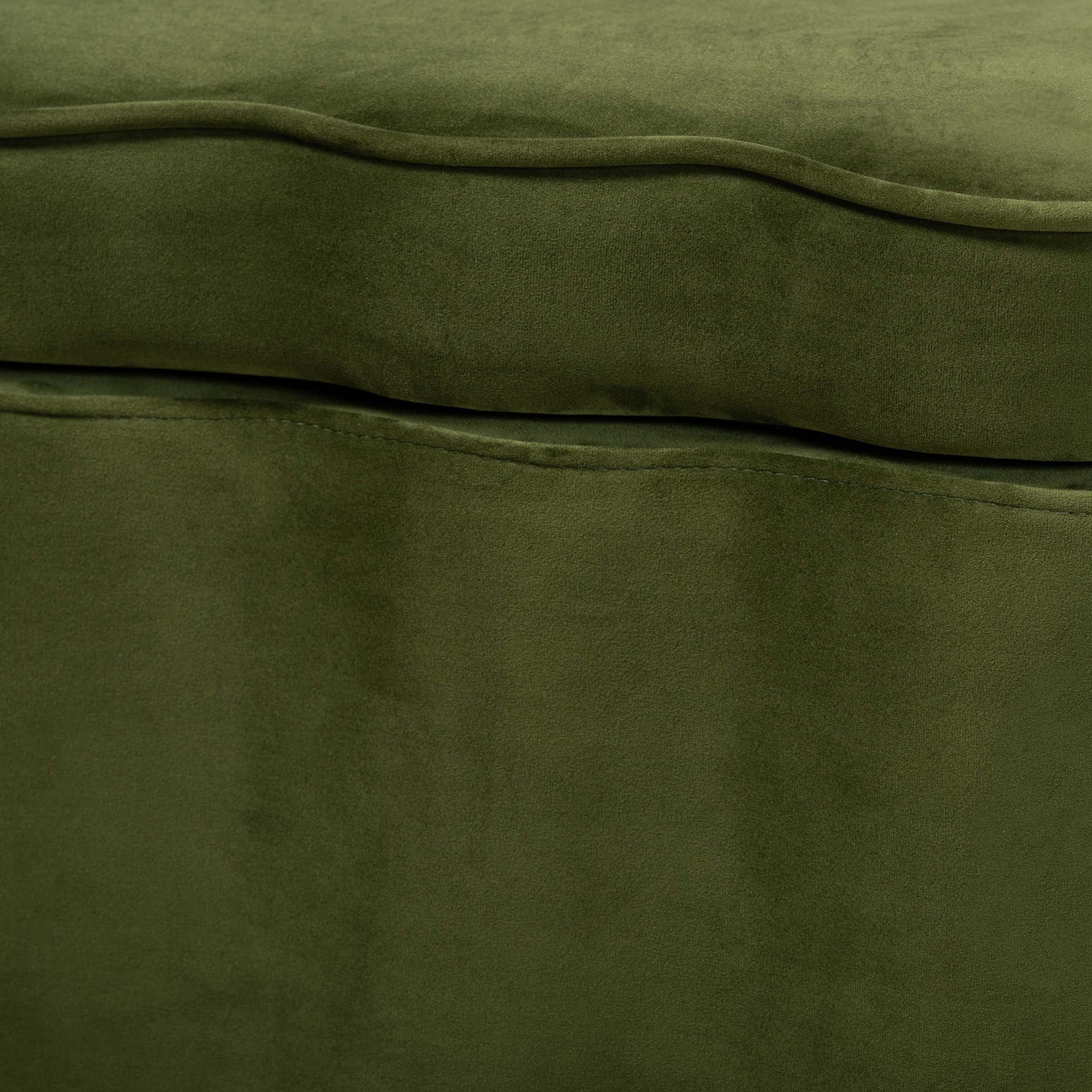 bali & pari Paulina Modern Luxe Storage Bench, Moss Green