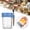 Blue, variant on CSSJKYJ Overnight Oats Containers with Lids and Spoons, 10 oz Glass Mason Overnight Oats Jars, Large Capacity Airtight Jars for Milk, Cereal, Fruit.(Gray)