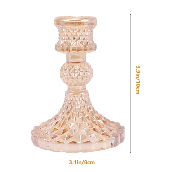 Masteelf Brown Table Decoration Candlestick Holders for Pillar Candles Elegant Candleholders