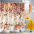 thumbnail image 2 of Shower Curtains for Bathroom-72"x72",Autumn Country Pumpkins on Letter Waterproof Bath Curtain Grommet Shower Curtain Set, 2 of 7