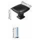 thumbnail image 5 of 10 piezas de perillas negras para muebles, perillas para puertas de cajones, tiradores cuadrados para gabinetes, perillas para cajones con un solo orificio redondo, gabinetes de cocina, habitación de, 5 of 5