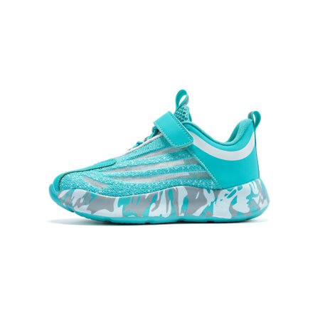 

Fangasis Children Athletic Shoes Breathable Sneakers Mesh Running Shoe Boys Girls Trainers Walking Lightweight Camouflage Sport Sneaker Light Blue 2.5Y
