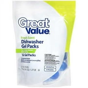 Great Value: Fresh Scent Dishwasher Gel Packs, 32 ct