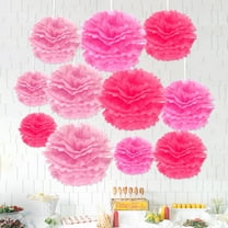 SOPOTUTU Assorted Color Tissue Paper Poms 12PCS Party Decorations for Birthday Wedding Baby Shower