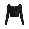 thumbnail image 5 of Madden NYC Women's Corset Top with Long Sleeves, Sizes XXS-XXL, 5 of 5