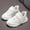 White, variant on CHUOU Fashion All Seasons Children Sports Shoes Girls Flat Sole Thick Sole Non Slip Light Lace Up Hook Loop Solid Color Comfortable Casual