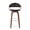 Black + PU, variant on Dark Brown Wood Bar Stools Set of 2, 30 Inch Counter Height Swivel Barstools with Faux Leather Seat, Mid-Century Modern Dining Chairs for Kitchen Island