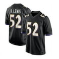 thumbnail image 1 of Men's BAL Ravens Jersey No. 52# R. LEWIS-Black Embroidered Football Jersey—LU, 1 of 2