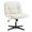 Beige, variant on Criss Cross Leg Chair, Swivel Office Desk Chair, Wide Seat No Wheels, Adjustable Height Comfy