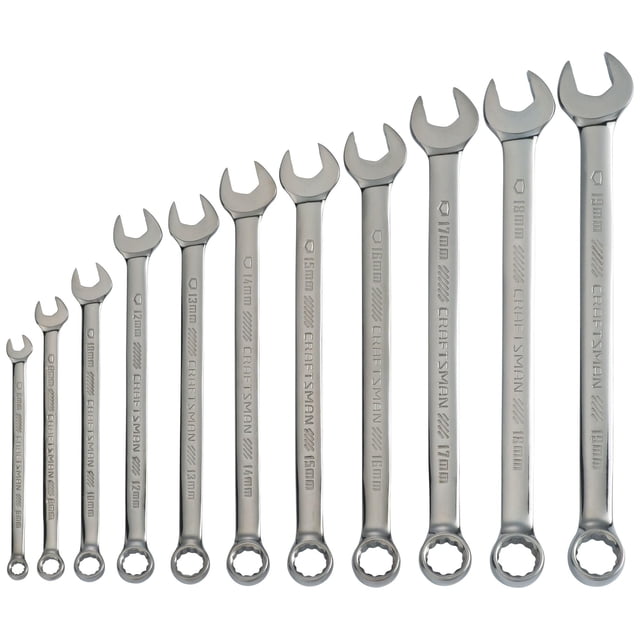 Juego de llaves Craftsman, métricas, panel largo, 11 piezas CMMT87013