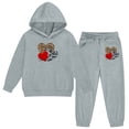 thumbnail image 6 of Tween Girls Valentines Day Hooded Tracksuit With Leopard Print Heart Design Jogger Outfit Kids Casual Sets Clothes, 6 of 6