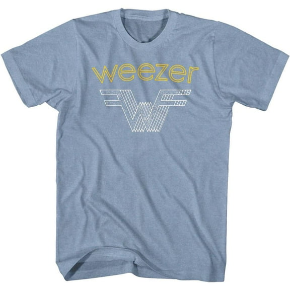 Men's Weezer Stacked Weezer T-shirt Small Indigo Heather