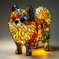 thumbnail image 5 of Clearance! Cat Lamp ,Stained Resin Cat Tabletop Night Light,Dog Series Art Night Light,Cute Pet Dogs Themed LED Table Lamps with Warm Ambient Glow(Type B), 5 of 5