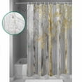 thumbnail image 4 of Golden Grey Tree Waterproof Fabric Shower Curtain, Oil Painting Forest Abstract Art Shower Curtain for Bathroom Curtains Bathtubs Hotel Washable Shower Curtains with 12 Hooks Standard 72x72, 4 of 6