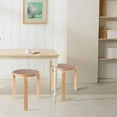 thumbnail image 2 of Mateo Round Backless Stacking Stools - Set of 2 - Blonde Oak, 2 of 5