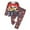 Red, variant on Little Summer Outfits For Boys High Definition Digital Camo Dinosaur Print Sleepwear Long Sleeve Night Glow Loungewear Jumpsuit Cute Sets Size 5-6T