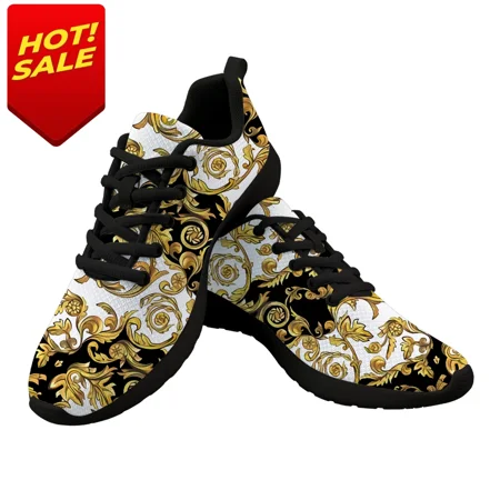 

Scarpe Da Uomo Nuove Di Lusso Con Stampa Floreale Europea Dorata Scarpe Da Ginnastica Casual Da Donna Designer Di Marca S