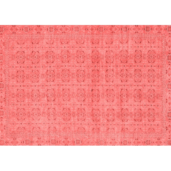 Ahgly Company Indoor Rectangle Abstract Red Modern Area Rugs, 2' x 5'