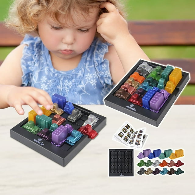 EGNMCR Jeu de Voiture pour Enfants Pensée Logique Raisonnement Plateau Game Push Games Cadeaux d'Anniversaire pour Enfants