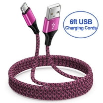 USB C Cables,Type C Cable 6ft,AILKIN USB Type C to USB A Cable Android Type C Charger Charging Cords USB-C Phone Cables,Rose