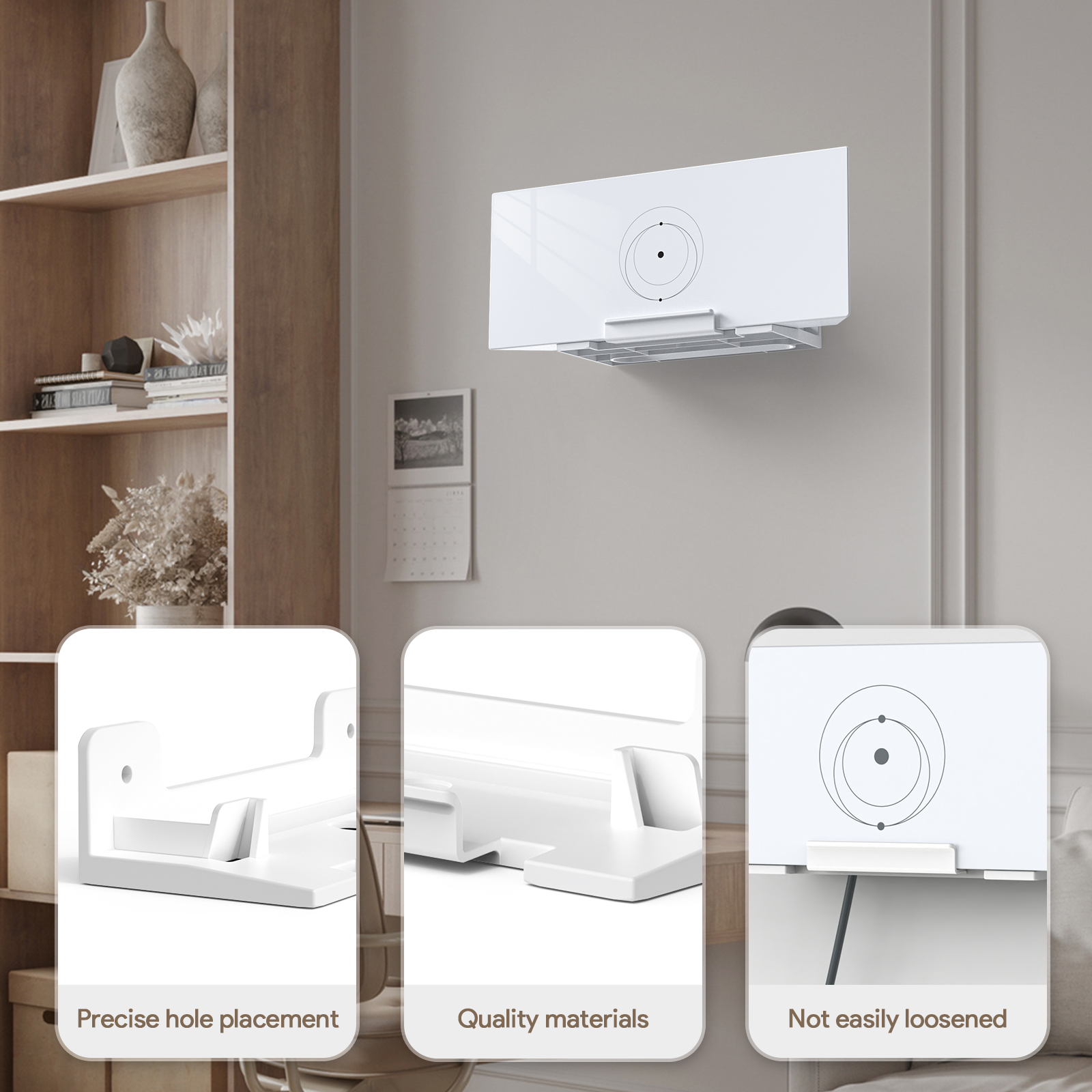 Support Mural Spigen Starlink Gen 3 - Pour Routeur Et Bloc D'alimentation - Design Blanc épuré, Installation Facile