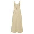 thumbnail image 6 of Utoimkio Women's Casual Jumpsuits Overalls Bib Solid Sleeveless Rompers for Women with Pockets, 6 of 6