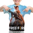 thumbnail image 3 of Camiseta con estampado 3D para niños, camiseta Free Fire 3D, camisetas casuales, camiseta de verano de manga corta con cuello redondo, ropa para niños Y2K, camiseta para niños, 3 of 5
