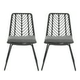 thumbnail image 5 of Christopher Knight Home Transitional Outdoor Rattan Dining Chairs, Water-Resistant Cushions, Metal Frame, Gray, Set of 2, 5 of 19