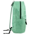 thumbnail image 5 of Basic Classic Solid Color Backpack with Front Zipper Accessory Pocket, Dual Zipper Closure & Padded Shoulder Straps for Work, School, Office, Gym, Sports, Travel, Commute & Recreation in Aquamarine, 5 of 6