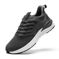 thumbnail image 2 of Earlde Mens Running Shoes Walking Sneakers for Adult Male Jogging Casual Breathable Athletic Sport Gym Gray Size 9.5, 2 of 8