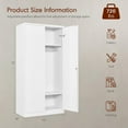 thumbnail image 2 of Wardrobe Closet with Lock,72" H Metal Storage Cabinet with Closet Rod,Lockable Wardrobe Cabinet for Bedroom,Laundry Room,Home Office(White), 2 of 14