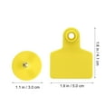 thumbnail image 4 of Shisuyan 100Pcs Tpu Yellow Animal Ear Tags for Cows Goats Identification 2X1.6X0.5In, 4 of 9