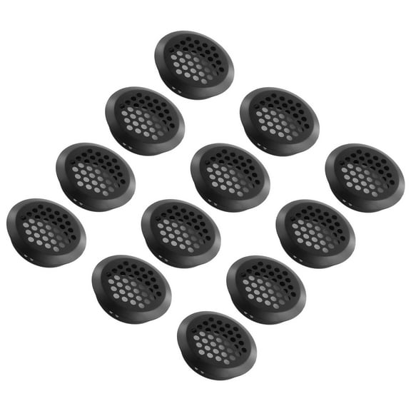 12X Round Ventilation Grilles 35Mm Air Vent Louver Hole Soffit Mesh Vents