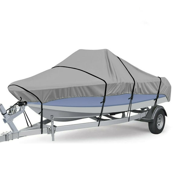 Labwork Boat Cover, PEVA Fabric, Suitable for 14-16ft Length & 7.5ft Width Boats, Gray