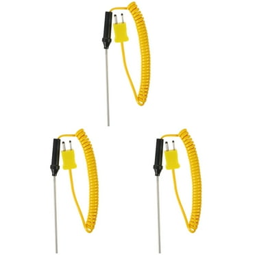 3 Pieces Stainless Steel Temperature Sensor K-Type Thermocouple Probe
