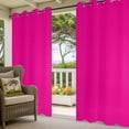 thumbnail image 2 of Outdoor Curtains for Patio Waterproof Rosy Pink Indoor/Outdoor Curtain Tiebacks Solid Color Privacy Curtain Sun Blocking Grommet Drapes for Pergolas Gazebo Porch Balcony 2 Panel 54x95 Inch, 2 of 9