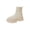 Beige, variant on Womens Mesh Socks Boots Chunky Heel Round Toe Low Heel Ankle Booties Casual Us Size 5.5 Foot Length 9.06In