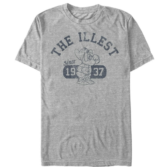 Men's Snow White and the Seven Dwarfs Sneezy '37 Graphic Tee Athletic Heather 4X Large