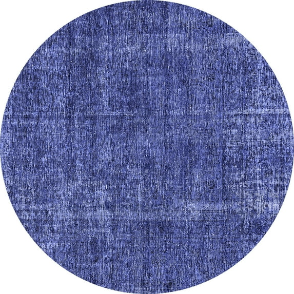 Ahgly Company Indoor Round Oriental Blue Industrial Area Rugs, 6' Round