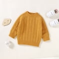 thumbnail image 2 of NOEGOEU Toddler Baby Boys Girls Sweater Crewneck Knit Long Sleeve Casual Pullover 6M-3Y (Yellow,18-24 Months), 2 of 8