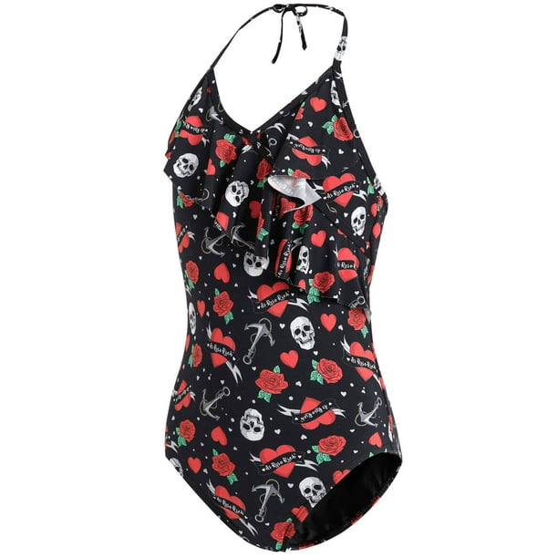 As Rose Rich Girls Swimsuit Ruffle One Piece Bathing Suits UPF50+, 14 ...
