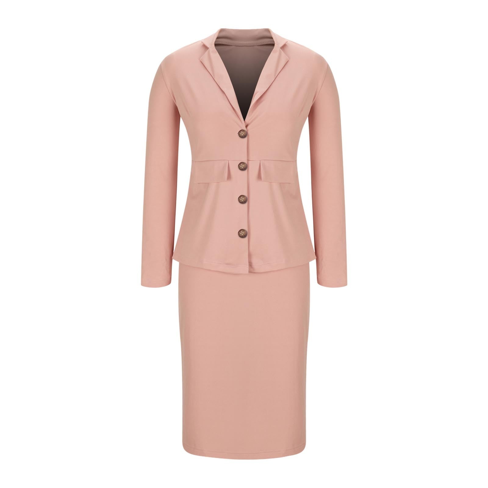Fanxing Bodycon Blazer Dress for Women 2 Piece Outfits Mini Dress Long Sleeve Notch Collar Wrap Suit Jackets Work Shirts