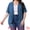 Blue, variant on DARING DIVA Women's Plus Button Down Sheer Knitted Sweater 1X White